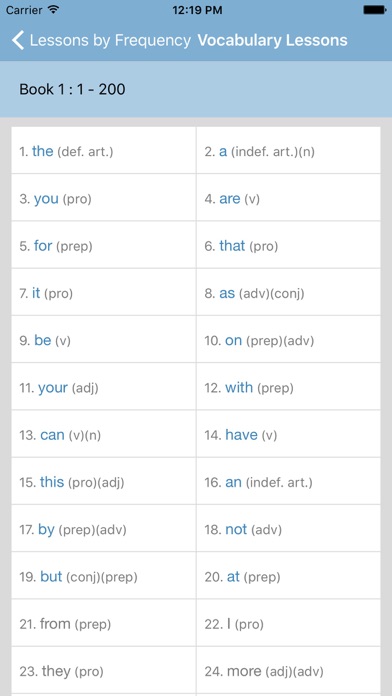 English Vocabulary 2000 Screenshot