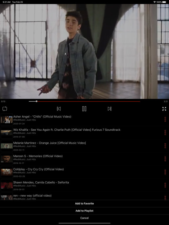 VidPlay - Music Video Streamer iPad screenshot 4 - Music app
