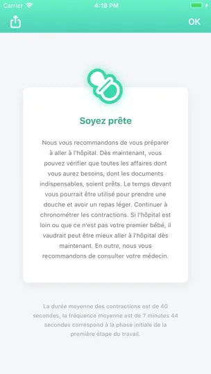 Capture d'écran de Contractions De Grossesse sur iPhone 4