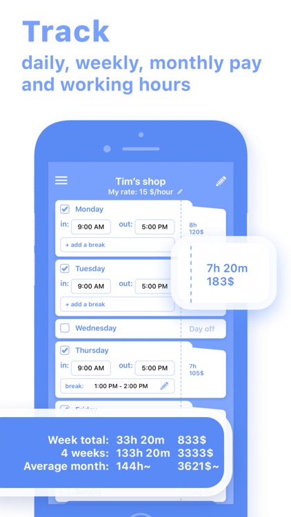Work Hours & Pay Calculator
