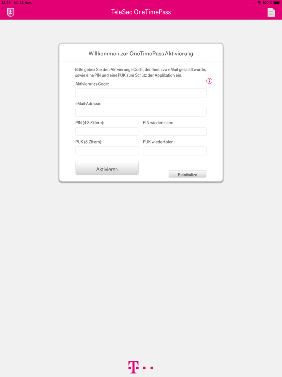 Screenshot #4 pour TeleSec OneTimePass SmartToken