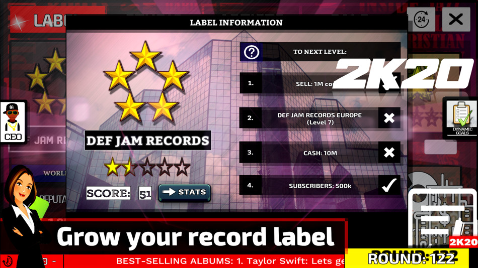 #7. Music Label Manager 2K20 (iOS) 由: Mateusz Wos