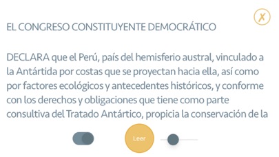 Constitución Política del Perú Screenshot