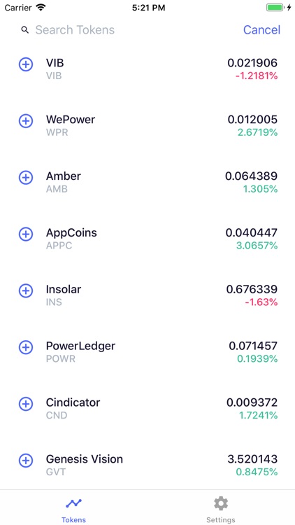 Tokens App