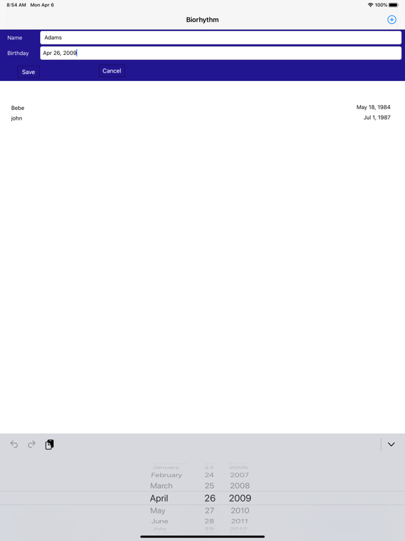 Screenshot #4 pour Daily Biorhythm calculator