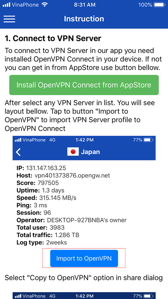 #7. VPN Gate List (iOS) By: Hoang Nguyen Dong