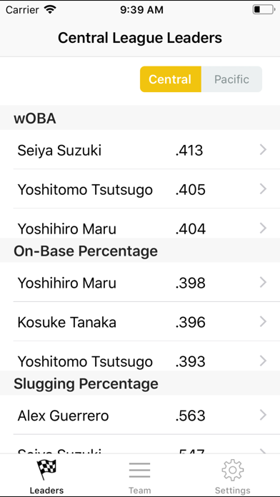 NPB Stats And Info Screenshot