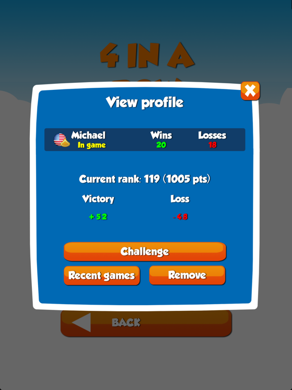 4 in a Row Multiplayer iPad screenshot