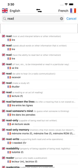 Game screenshot French-English Dictionary hack