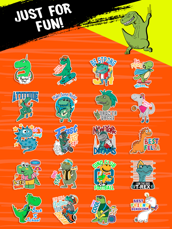 Screenshot #5 pour Dinosaur: Animated Stickers