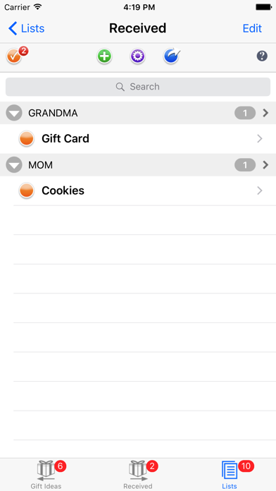 Gift List Budget Shopper Screenshot