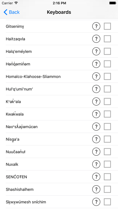 Screenshot #2 pour FirstVoices Keyboards