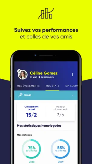 Capture d'écran de Ten'Up sur iPhone 9