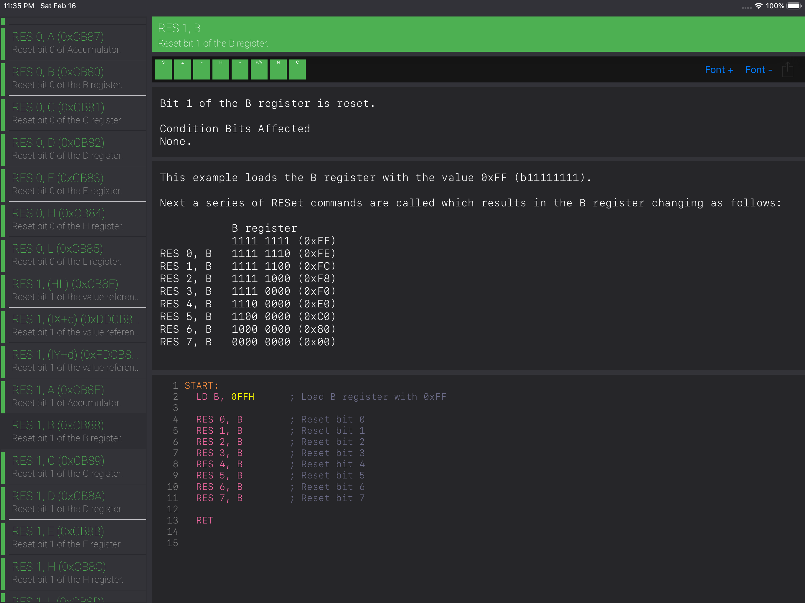 Z80 Reference