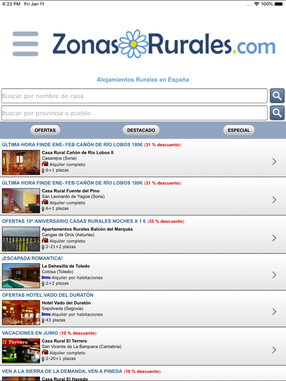 Screenshot #4 pour Casas Rurales en Zonas Rurales