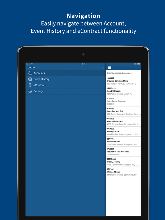 Affiliated iPad screenshot