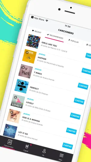 Captura de pantalla de Karaoke - Canta Las Canciones en iPhone 1