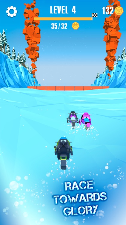 Flippy Snowmobile Race screenshot-4