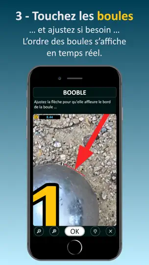 Capture d'écran de Booble (pour La Pétanque) sur iPhone 4