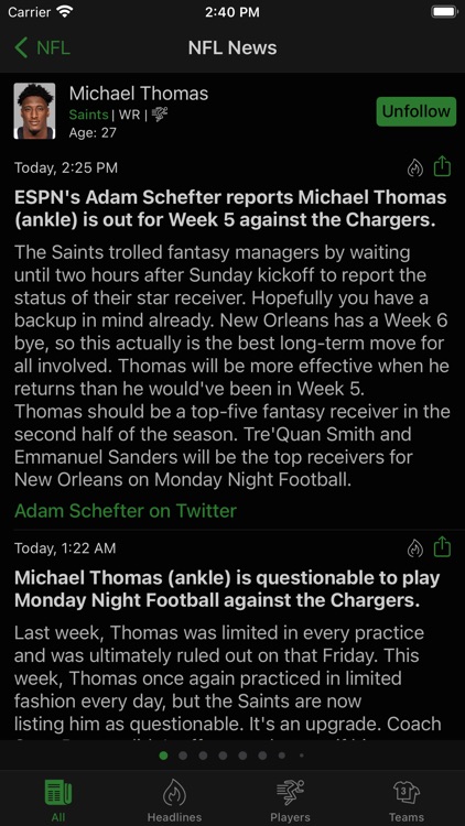 Upright Fantasy News