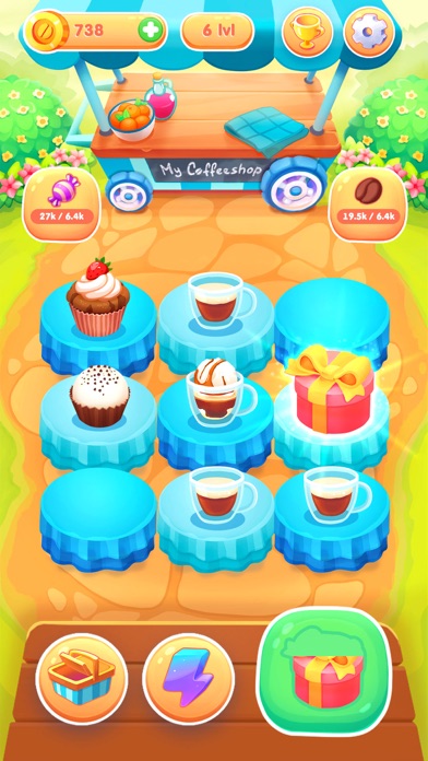 Screenshot #1 pour Cafe Merge: jeu de desserts