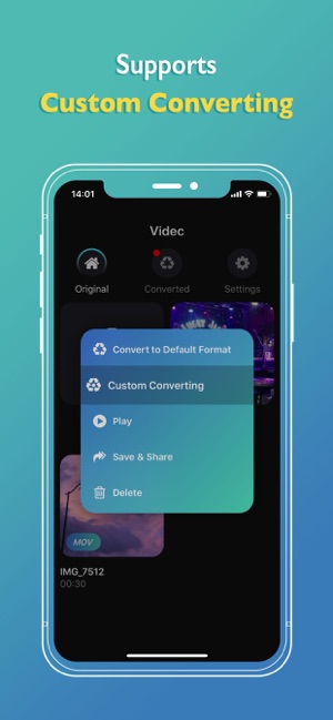 ‎Videc - Any Video Converter Screenshot