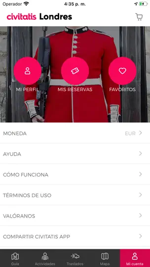Captura de pantalla de Guía De Londres Civitatis.com en iPhone 7