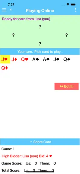 Game screenshot Play Bid Euchre hack