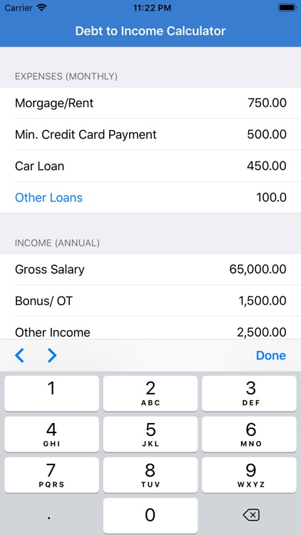 Debt To Income Calculator