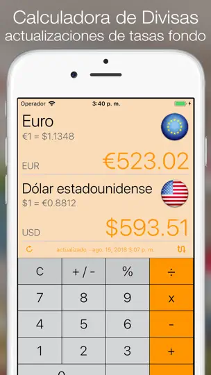 Captura de pantalla de Currency+ (Currency Converter) en iPhone 1