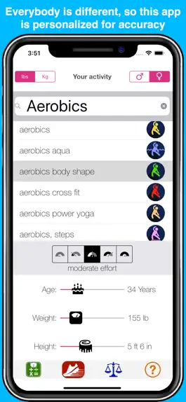 Game screenshot Calorie burn calculator apk