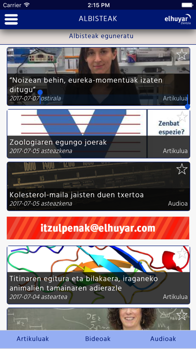 ZientziApp screenshot 2