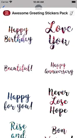 Game screenshot Awesome Greetings Sticker Pack apk