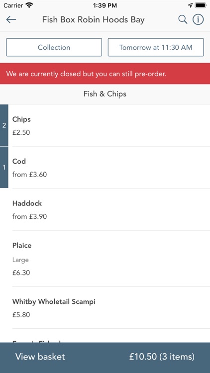 Fish Box Ordering