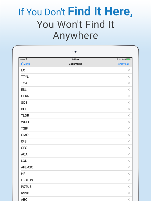Acronym Finder iPad screenshot 4 - Reference app