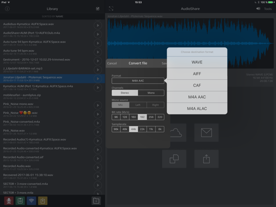 AudioShare iPad app afbeelding 4