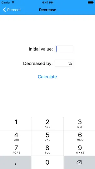 Captura de pantalla de Prozent % en iPhone 2