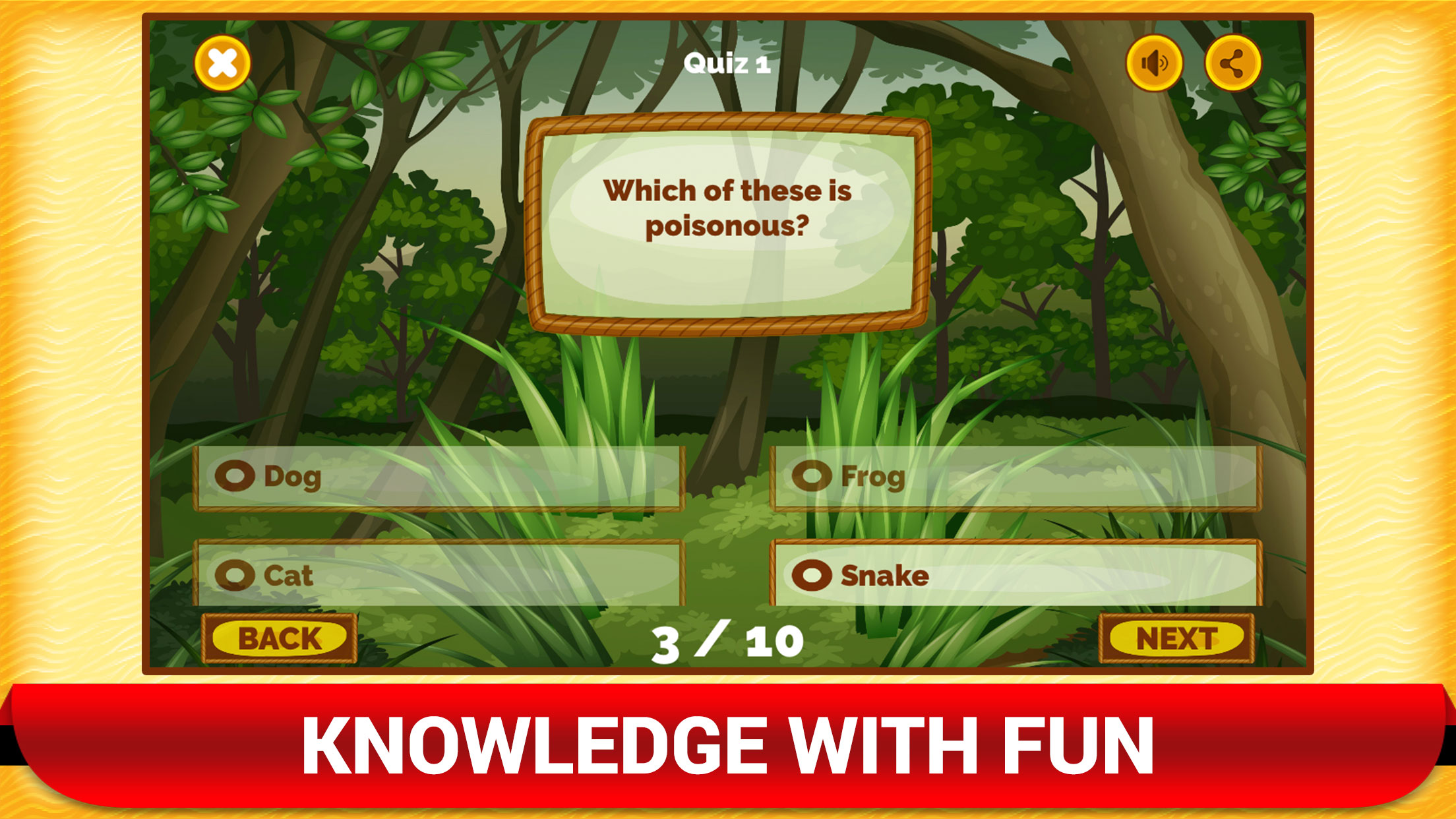 Wild Zoo Animals Quiz Kids App