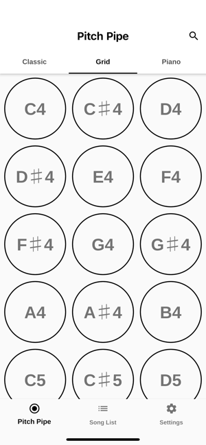 عکس صفحه Pitch Pipe