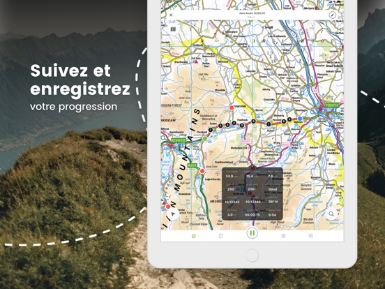 OutDoors GPS France Cartes IGN iPad app afbeelding 3