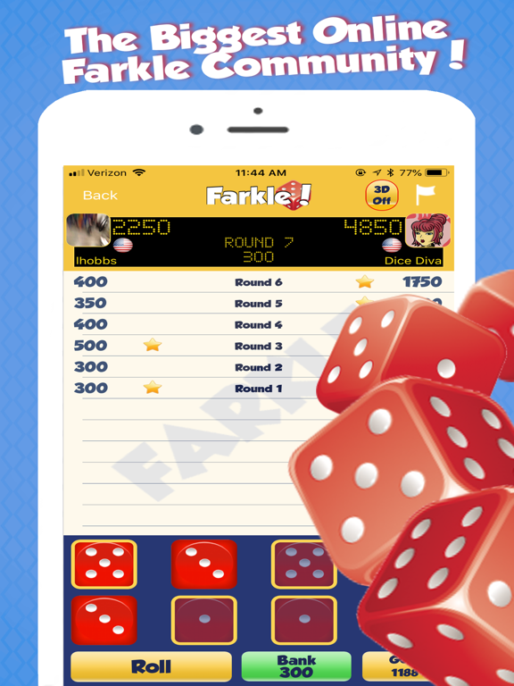 Screenshot #4 pour Farkle avec amis!