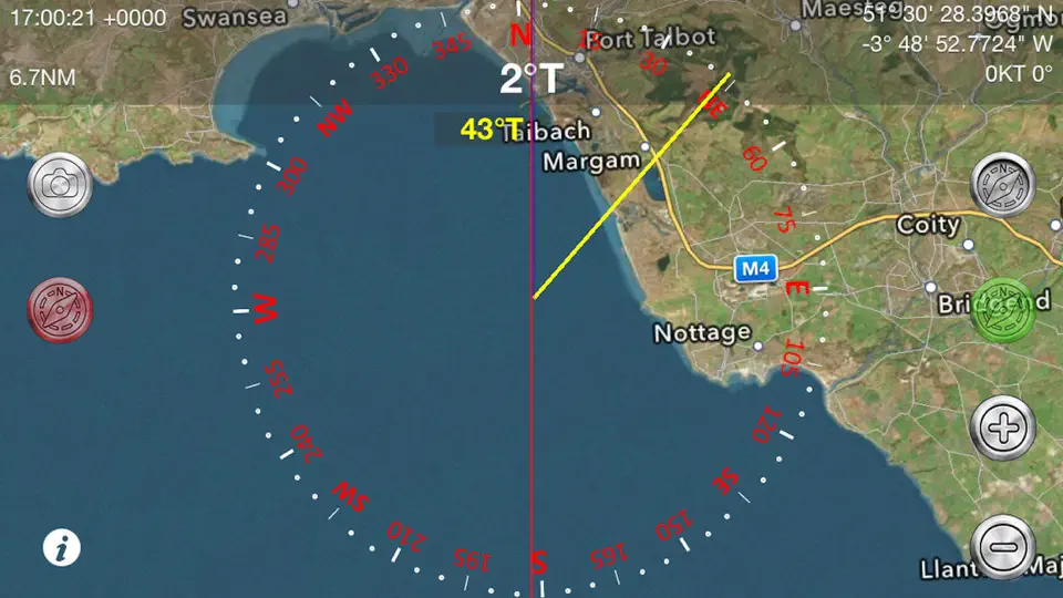 Screenshot von Compass Eye Bearing Compass auf dem iPhone 3