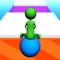 Hop over various obstacles on hopping ball and reach the finish line to complete the stage