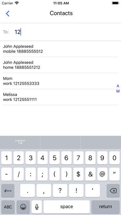 Callcentric SMS Screenshot