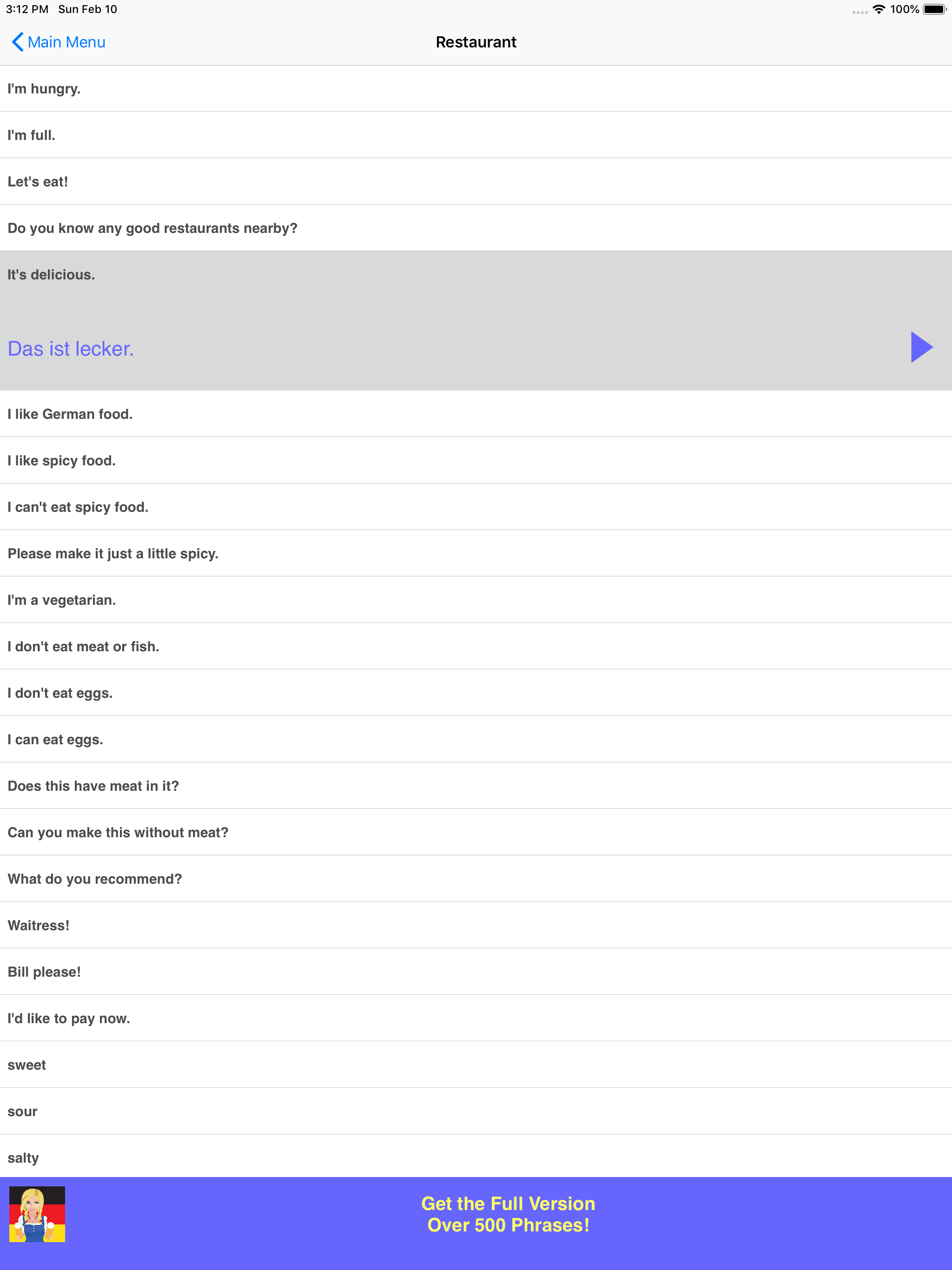 Speak German Prasebook Lite screenshot 9