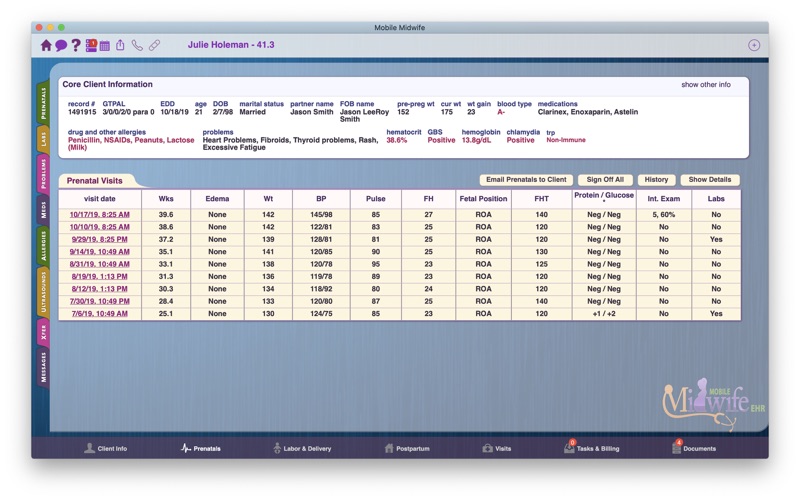 Screenshot #3 pour Mobile Midwife EHR