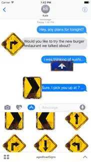 road signs usa set (aged) iphone screenshot 1