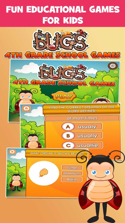 Bugs Fourth Grade Kids Games screenshot-0