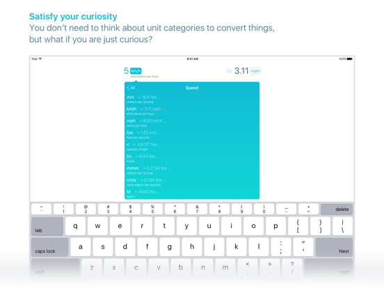 Ångström, the unit converter iPad screenshot 4 - Productivity app