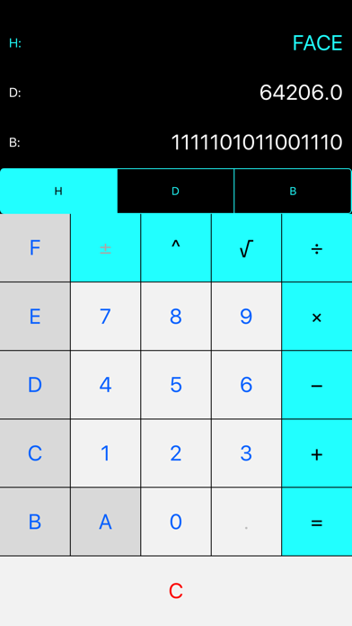 Screenshot #3 pour Mini: Hex Dec Bin Calculator